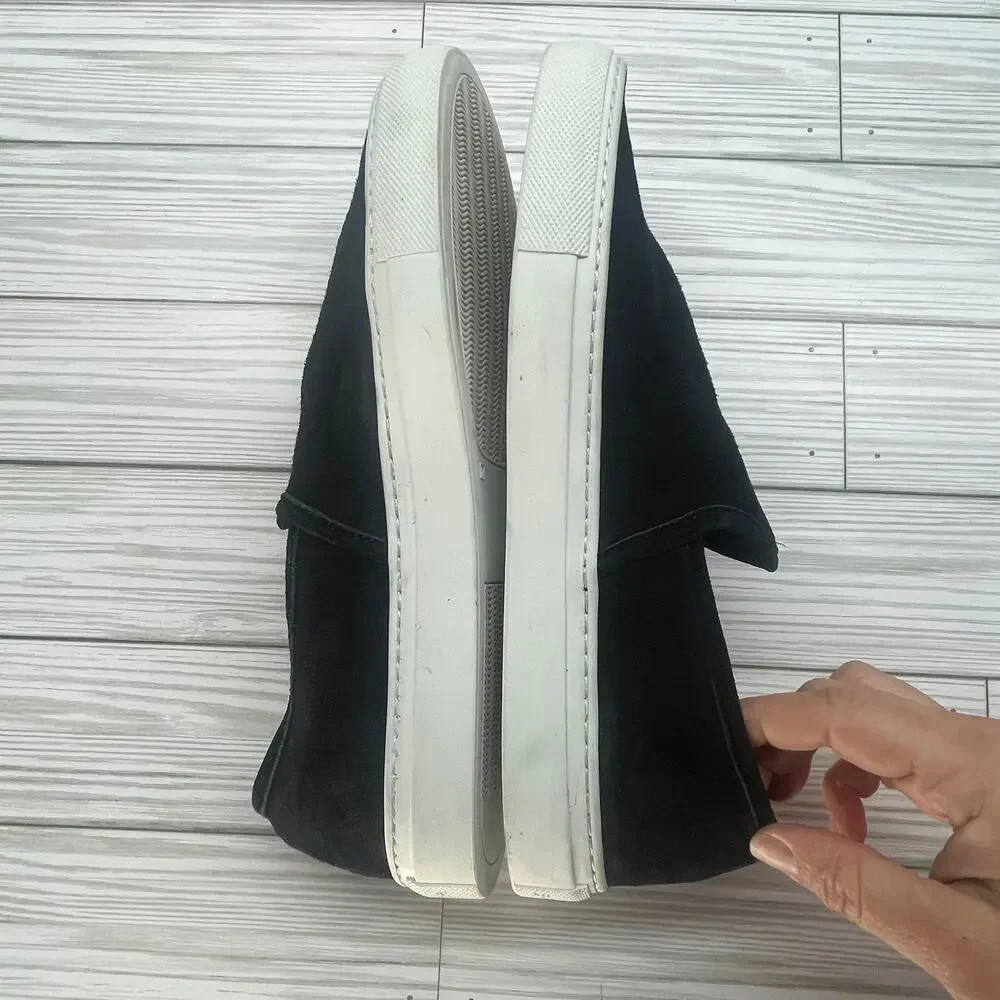 Jenni Kayne Women's Lounger Slip On Suede Leather Black Sneakers Size 40